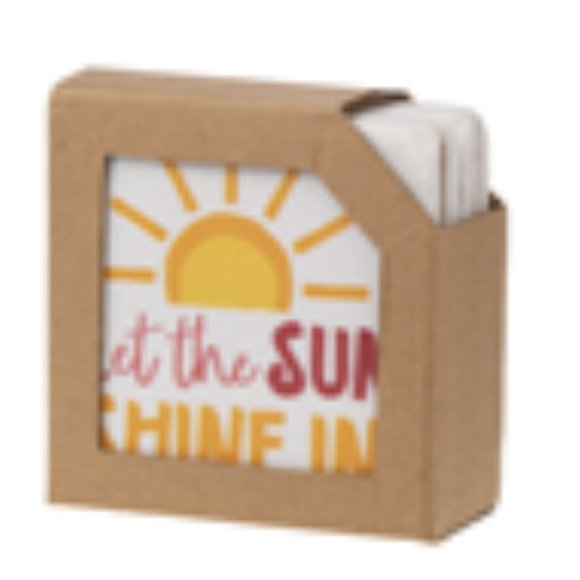 Coasters Sunshine Text Drink New - Picture 2 of 2